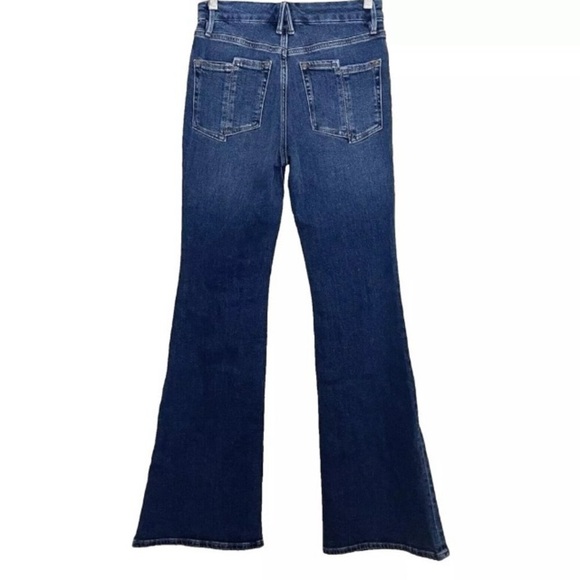 Good American Good Legs Flare Split Pocket Jeans Size 12/31 Elevated Basic - Picture 9 of 15